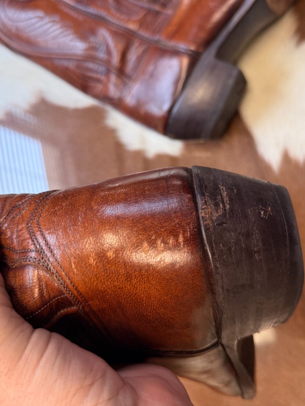 Lucchese "Seville" Goatskin Cowboy Boot - San Antonio Era - Size 12B - Picture 9 of 16